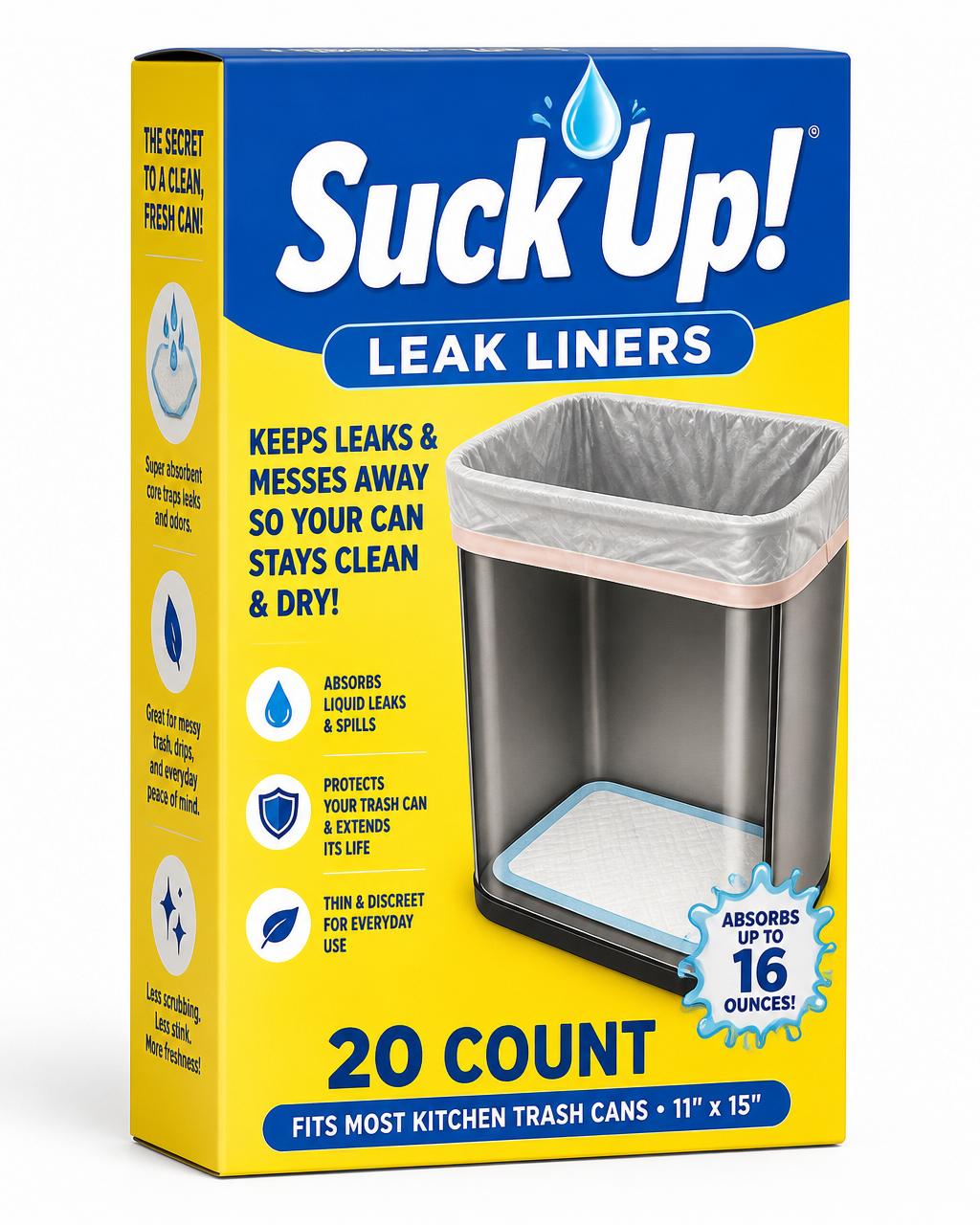 Suck Up! Leak Liners 20 Count product packaging